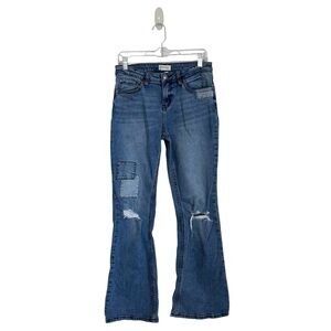 Shyanne Size 30 Distressed Patches Flare Cotton Blend Western Style Jeans‎